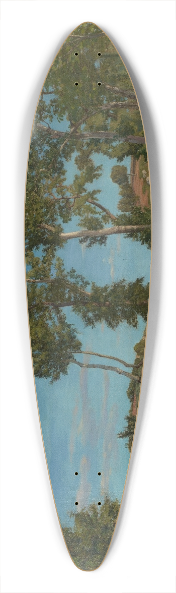 Frdric Bazille - Landscape by the Lez River 39.3 inch art pintail longboard deck
