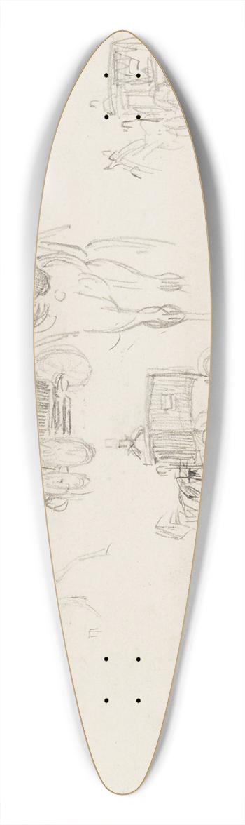 Frdric Houbron - Fiacres et omnibus 39.3 inch art pintail longboard deck