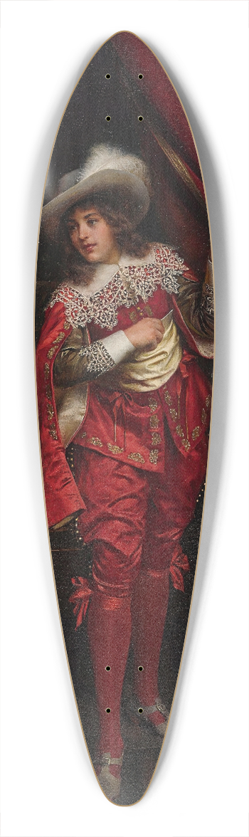 Frdric Soulacroix - A Cavalier In Red 39.3 inch art pintail longboard deck
