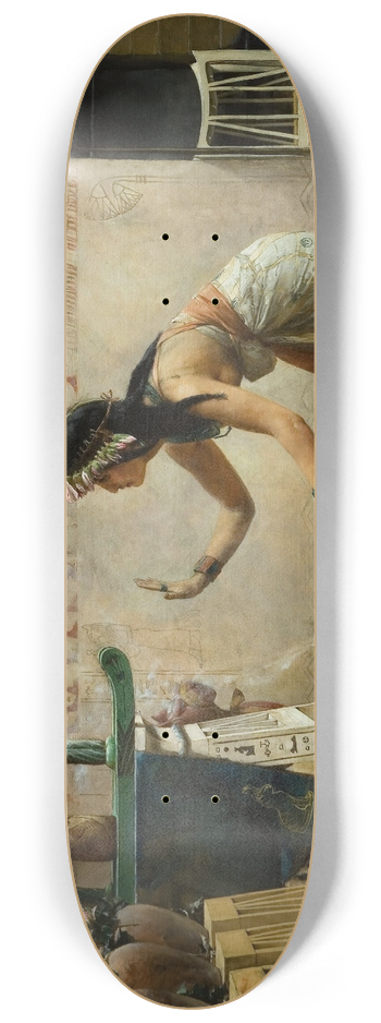 John Reinhard Weguelin - The Obsequies of An Egyptian Cat 8.25 inch art skate deck