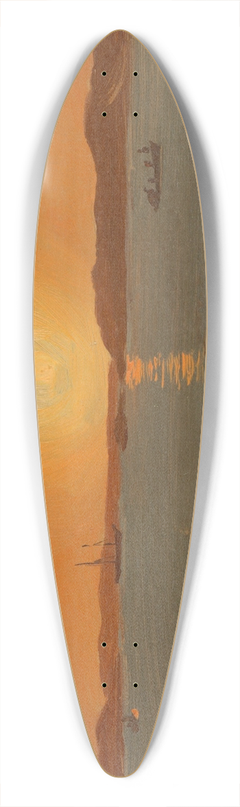 Frederic Edwin Church - Newfoundland, Cat Head 39.3 inch art pintail longboard deck