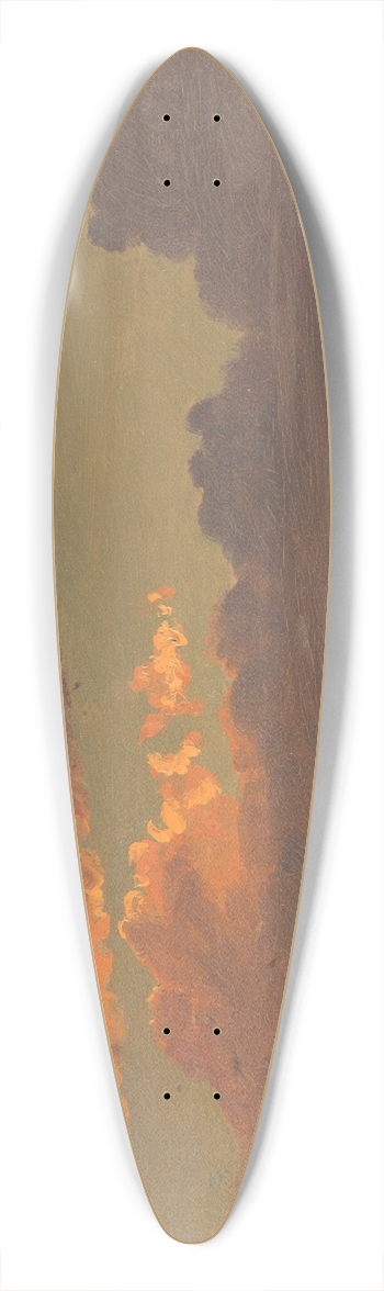 Frederic Edwin Church - Sunset 39.3 inch art pintail longboard deck