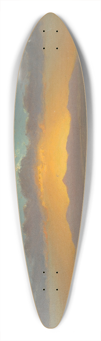 Frederic Edwin Church - Sunset 39.3 inch art pintail longboard deck