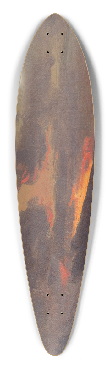 Frederic Edwin Church - Sunset across the Catskills 39.3 inch art pintail longboard deck