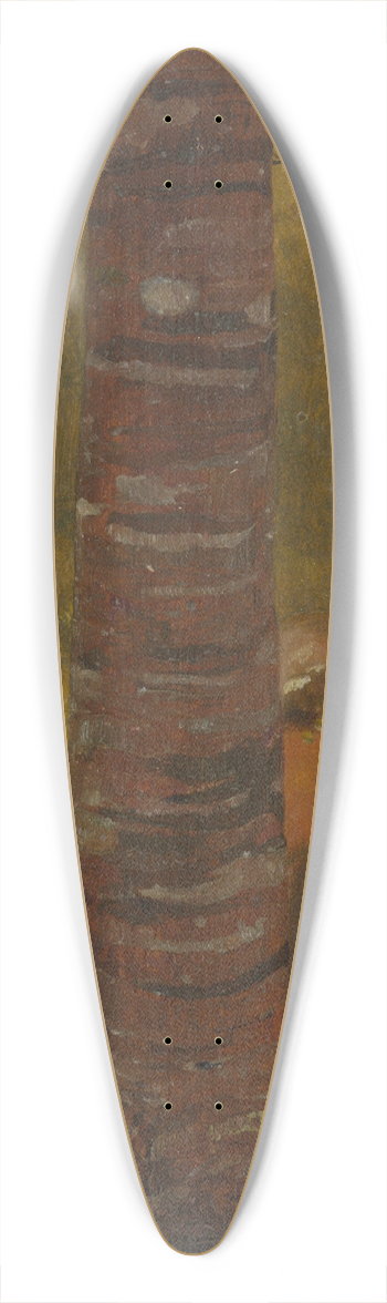 Frederic Edwin Church - Tree trunk 39.3 inch art pintail longboard deck