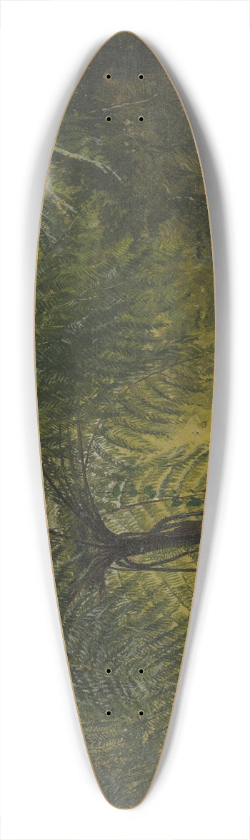 Frederic Edwin Church - Tropical Landscape 39.3 inch art pintail longboard deck