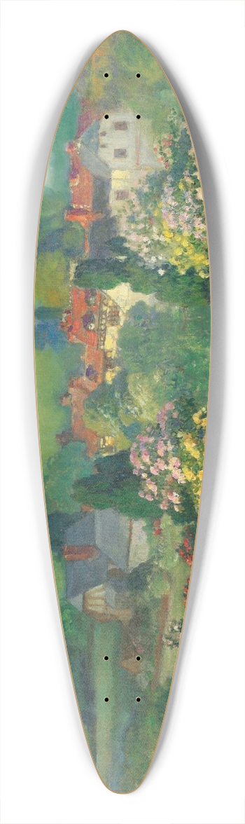 Frederick Arthur Bridgman - Jardin fleuri 39.3 inch art pintail longboard deck