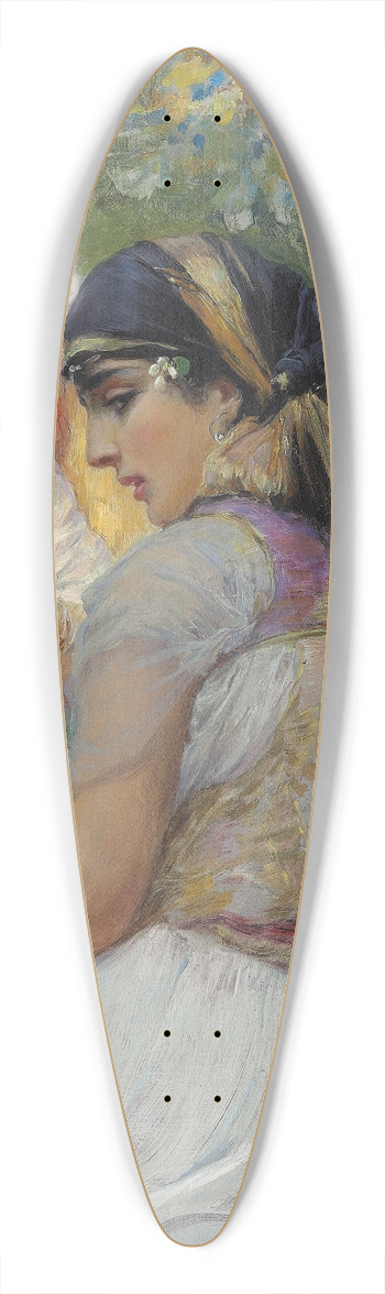Frederick Arthur Bridgman - Two young Algerians 39.3 inch art pintail longboard deck