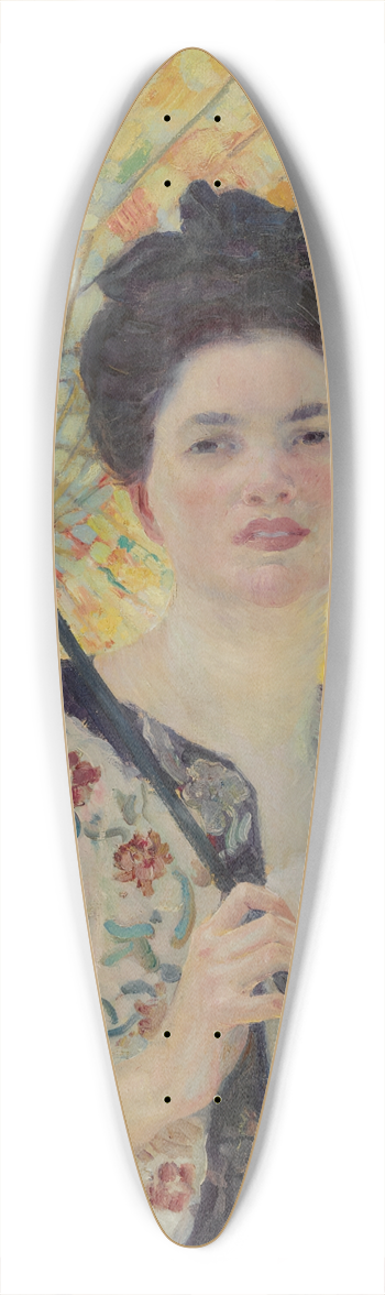 Frederick Carl Frieseke - Japanese Parasol 39.3 inch art pintail longboard deck