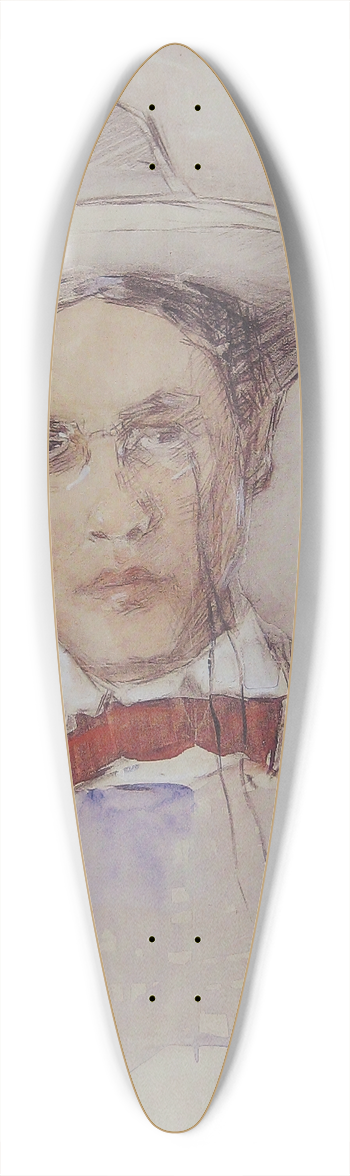 Frederick Carl Frieseke - Self-portrait 39.3 inch art pintail longboard deck