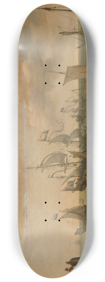 Adam Willaerts - Ships along the Shore 8.25 inch art skate deck