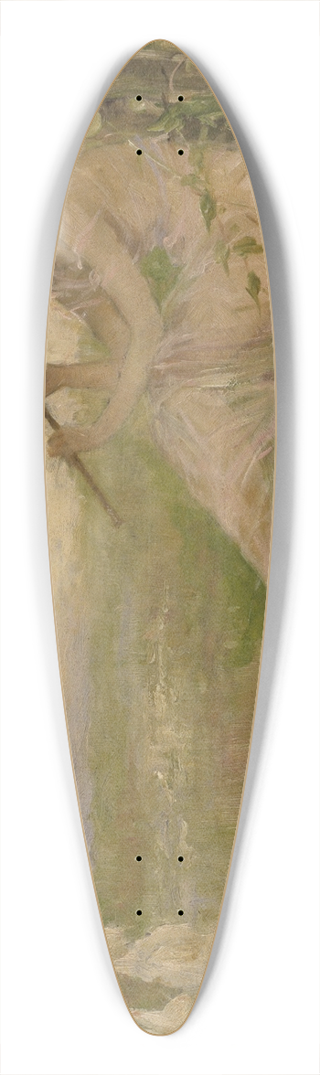 Frederick Stuart Church - Girl With Rabbits 39.3 inch art pintail longboard deck