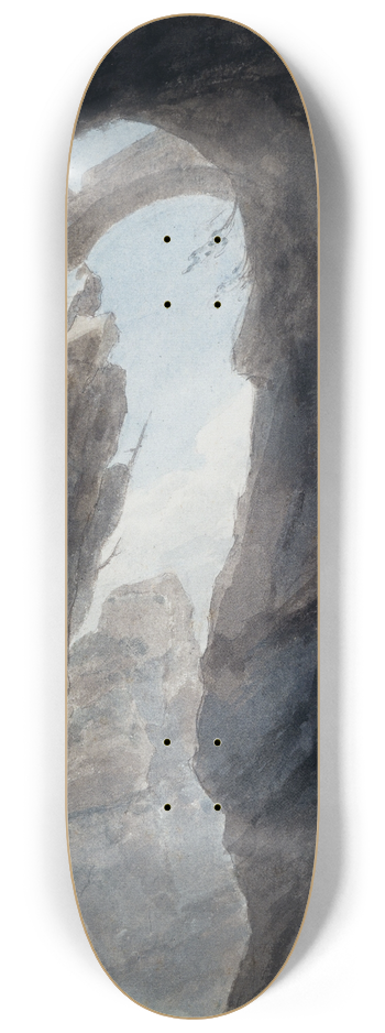 John Robert Cozens - Ravine in the Campagna 8.25 inch art skate deck