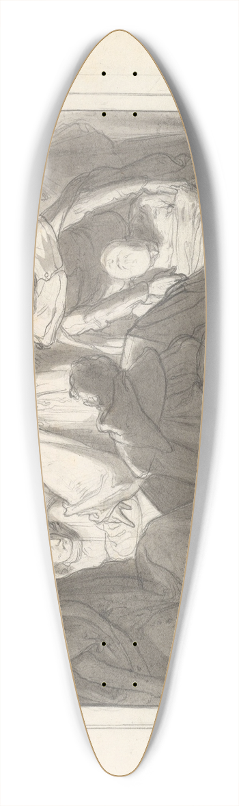Frederic Leighton - A Burial Scene 39.3 inch art pintail longboard deck