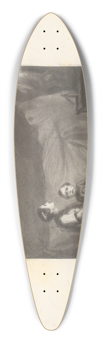 Frederic Leighton - A Deathbed Scene 39.3 inch art pintail longboard deck