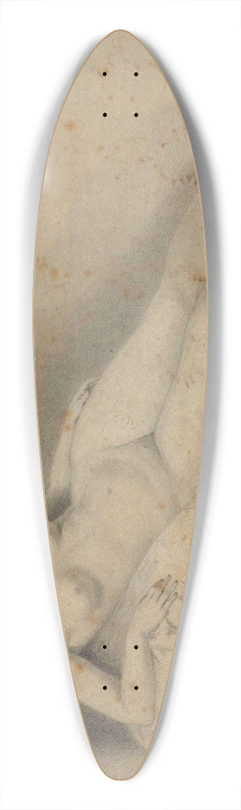 Frederic Leighton - A reclining female nude 39.3 inch art pintail longboard deck