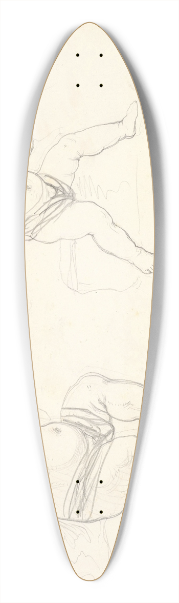 Frederic Leighton - Two Children 39.3 inch art pintail longboard deck