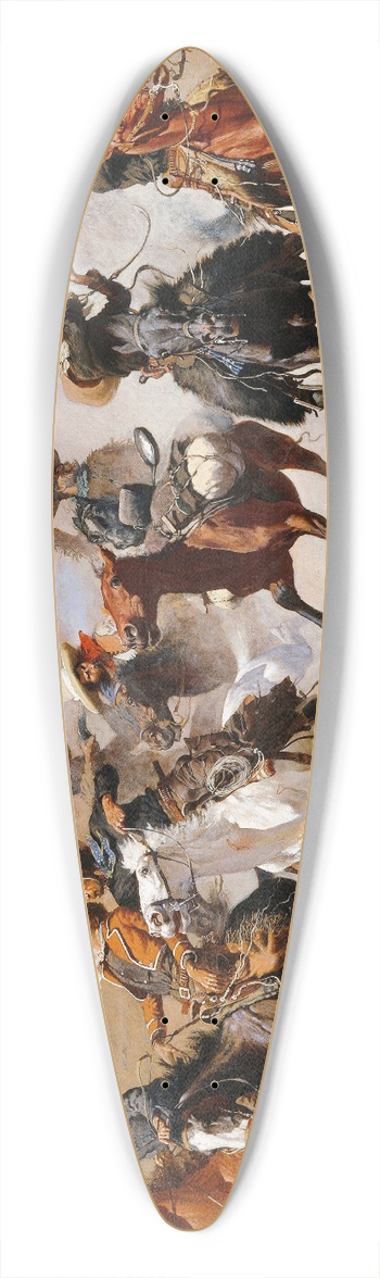 Frederic Remington - A Dash for the Timber 39.3 inch art pintail longboard deck