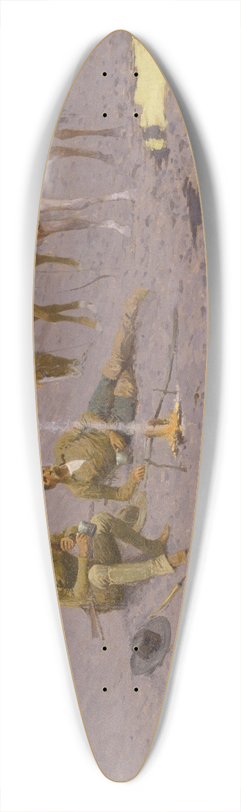 Frederic Remington - A New Year On The Cimarron 39.3 inch art pintail longboard deck