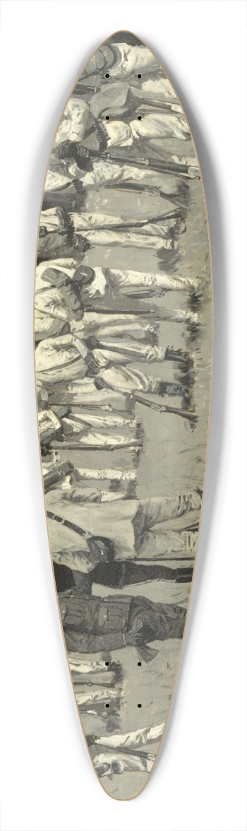 Frederic Remington - Disbanding Gomez Army 39.3 inch art pintail longboard deck