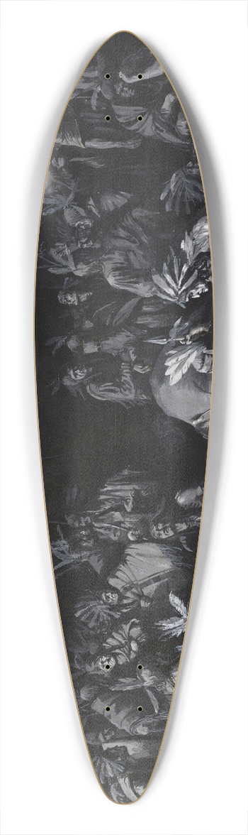 Frederic Remington - Indian Gathering 39.3 inch art pintail longboard deck