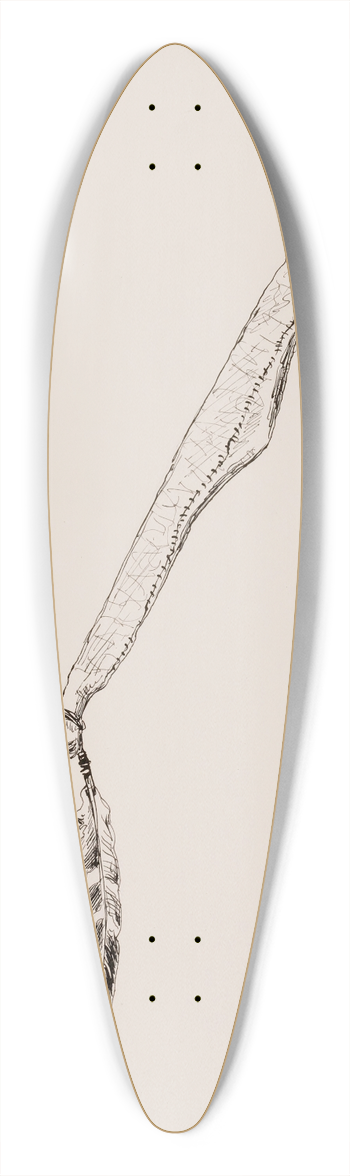 Frederic Remington - Rawhide and Stone Club 39.3 inch art pintail longboard deck