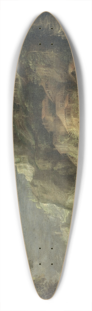 Frederik Van Valckenborch - Mountainous Landscape 39.3 inch art pintail longboard deck