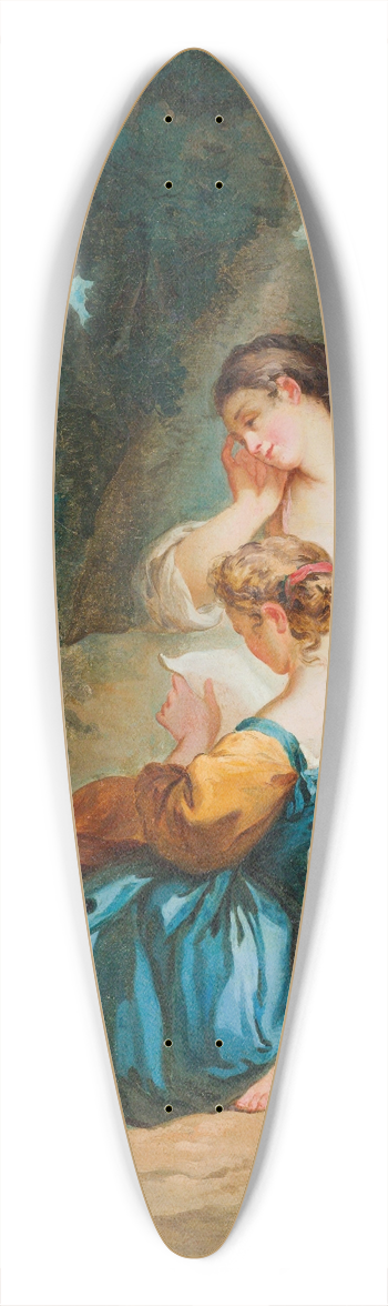 French School - LEcole De LAmiti 39.3 inch art pintail longboard deck