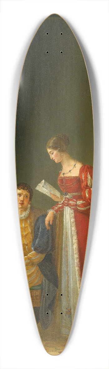 French School - The Letter 39.3 inch art pintail longboard deck