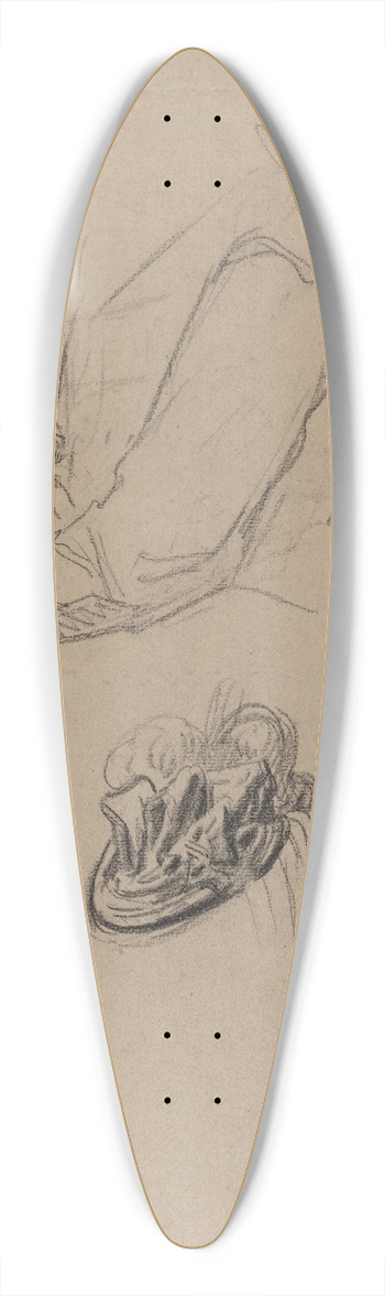 French School - Young Womans Hands and Beribboned Hat 39.3 inch art pintail longboard deck