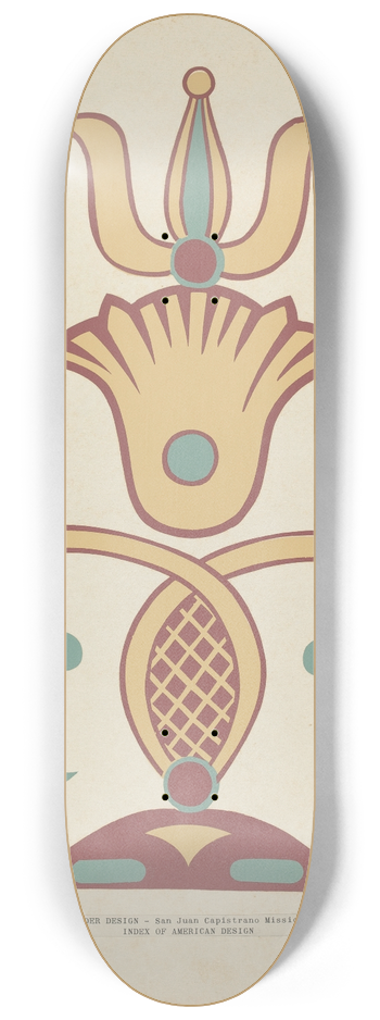 American 20th Century - San Juan Capistrano Mission Border Design from the portfolio Decorative Art of Spanish California 8.25 inch art skate deck