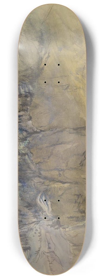 John Ruskin - Alpine Scene 8.25 inch art skate deck