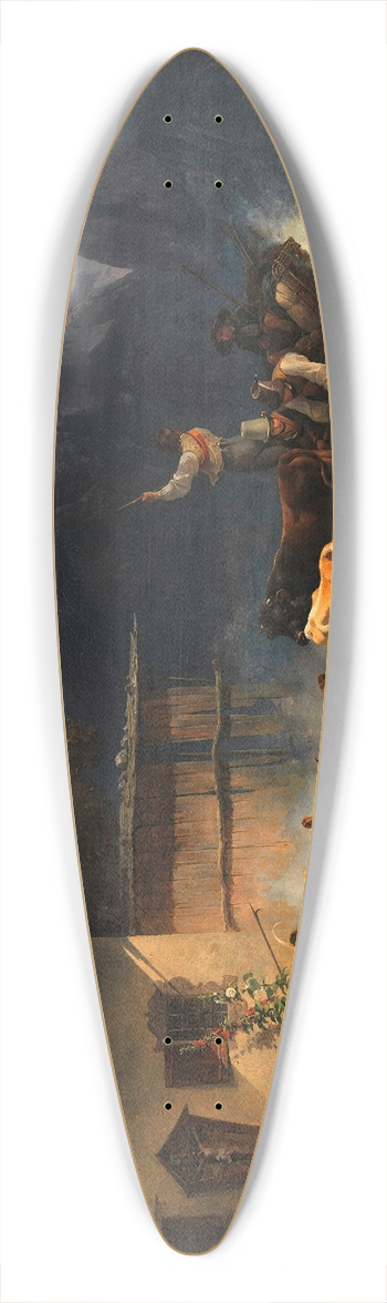 Friedrich August Matthias Gauermann - Ein Alpenschiff im Sturm 39.3 inch art pintail longboard deck