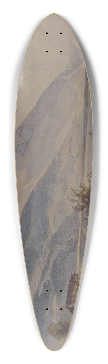 Friedrich Carl von Scheidlin - Alpine Landscape with a Lake 39.3 inch art pintail longboard deck