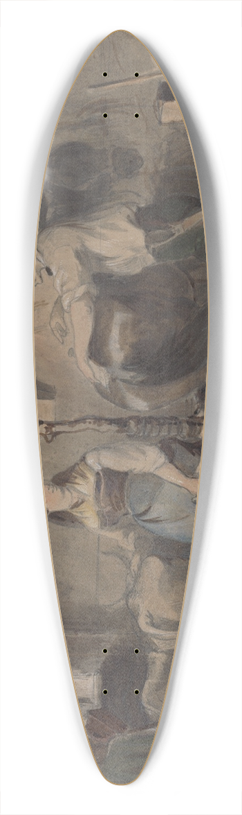 Friedrich Carl von Scheidlin - In the Stables II. 39.3 inch art pintail longboard deck