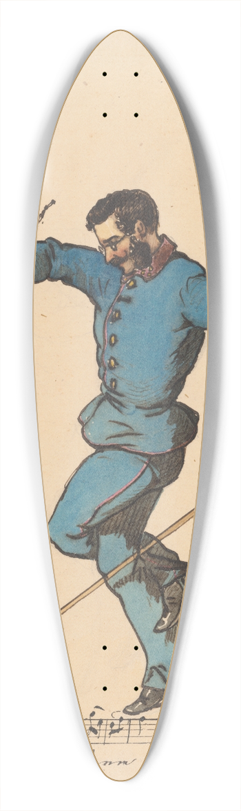Friedrich Carl von Scheidlin - Waltz 39.3 inch art pintail longboard deck