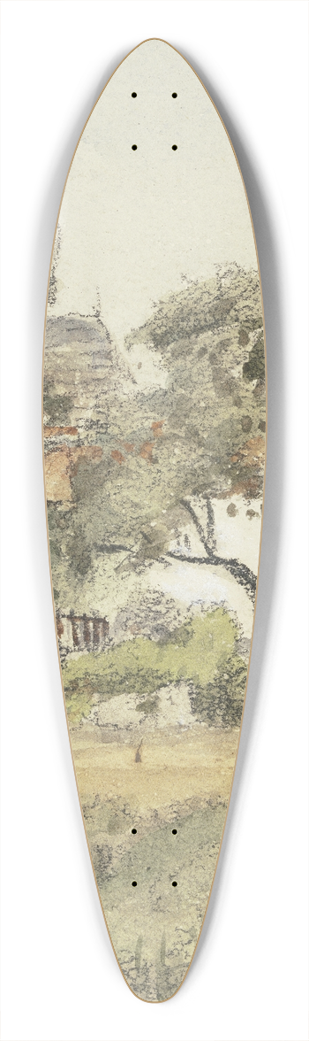 Friedrich Eugen Peipers - Section from Schandau 39.3 inch art pintail longboard deck
