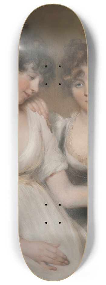 John Russell - Portrait of Anne and Maria Russell 8.25 inch art skate deck