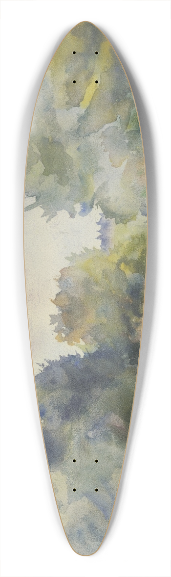 Friedrich Mook - Flat landscape 39.3 inch art pintail longboard deck
