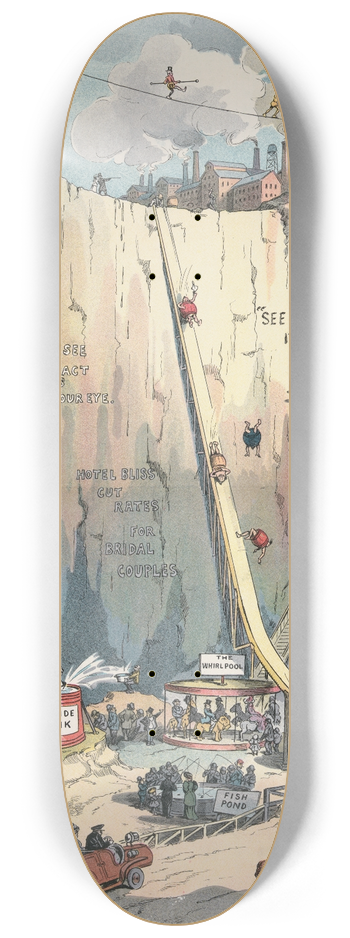 John Samuel Pughe - Save Niagara Falls  from this 8.25 inch art skate deck