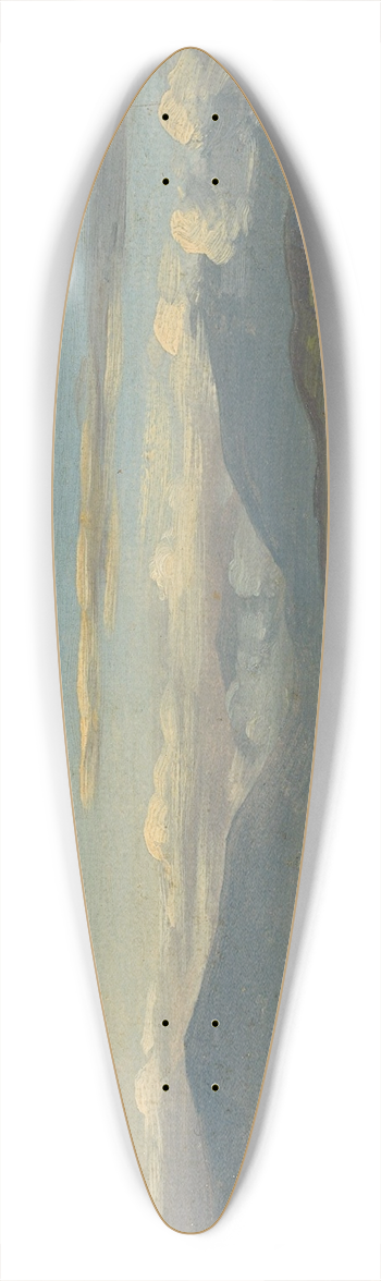 Friedrich von Nerly - Blick auf Seeshaupt am Starnberger See 39.3 inch art pintail longboard deck