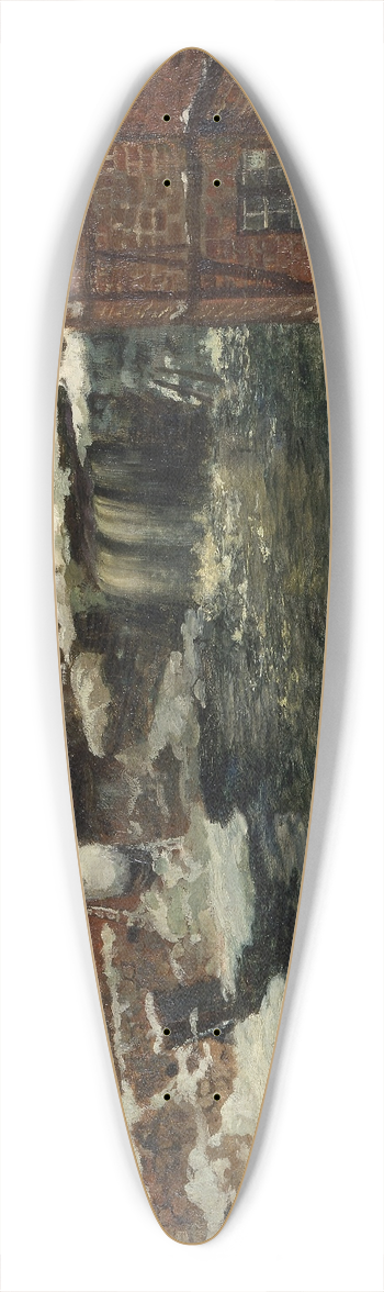 Frits Thaulow - Mill Scene 39.3 inch art pintail longboard deck