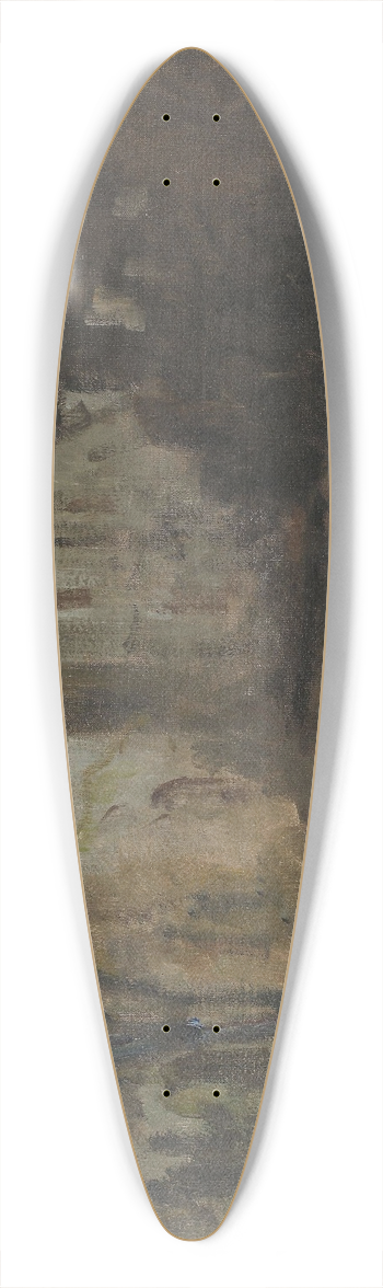 Frits Thaulow - Moonlight in Dieppe 39.3 inch art pintail longboard deck