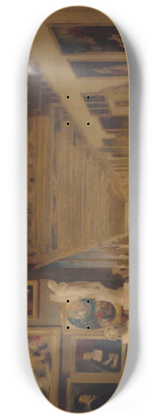 John Scarlett Davis - The Long Gallery of the Uffizi, Florence 8.25 inch art skate deck