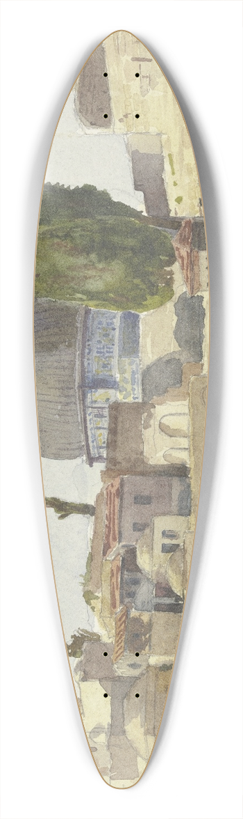 Fritz Hauck - Teilansicht von Jerusalem, Blick auf die Omar-Moschee 39.3 inch art pintail longboard deck