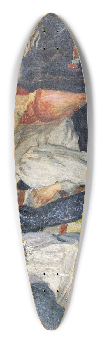 Fritz von Uhde - The lesson 39.3 inch art pintail longboard deck