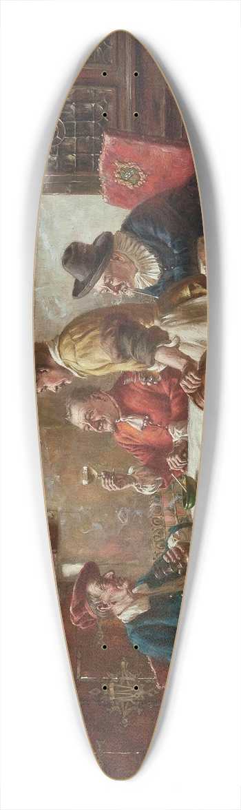 Fritz Wagner - A good vintage 39.3 inch art pintail longboard deck