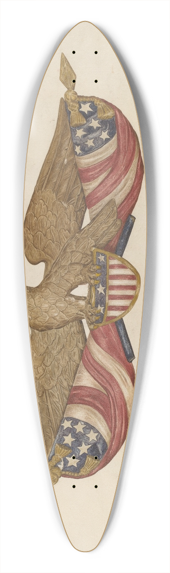 F.W. Powell - Sternboard Eagle 39.3 inch art pintail longboard deck