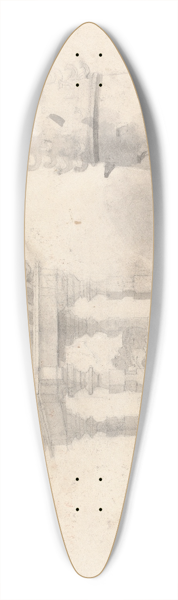Gangaram Chintaman Tambat - Illumination Column 39.3 inch art pintail longboard deck