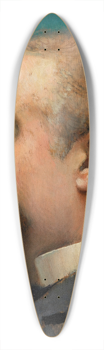 Gari Melchers - Head of Thomas Pitts 39.3 inch art pintail longboard deck